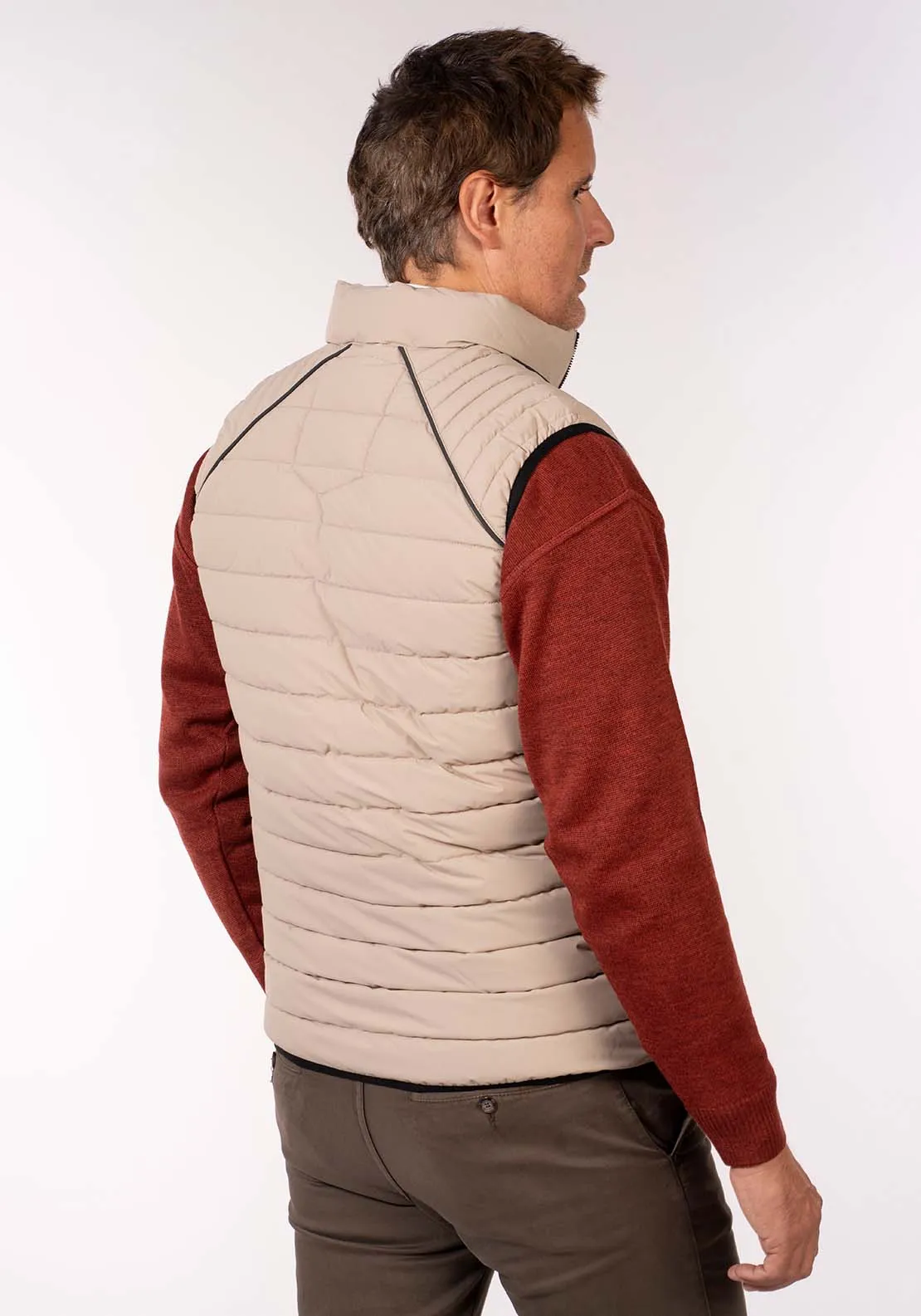 Quilted Gilet - Beige