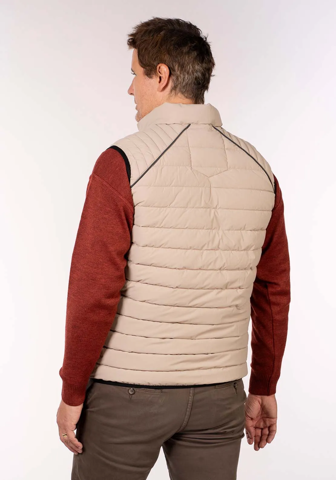 Quilted Gilet - Beige