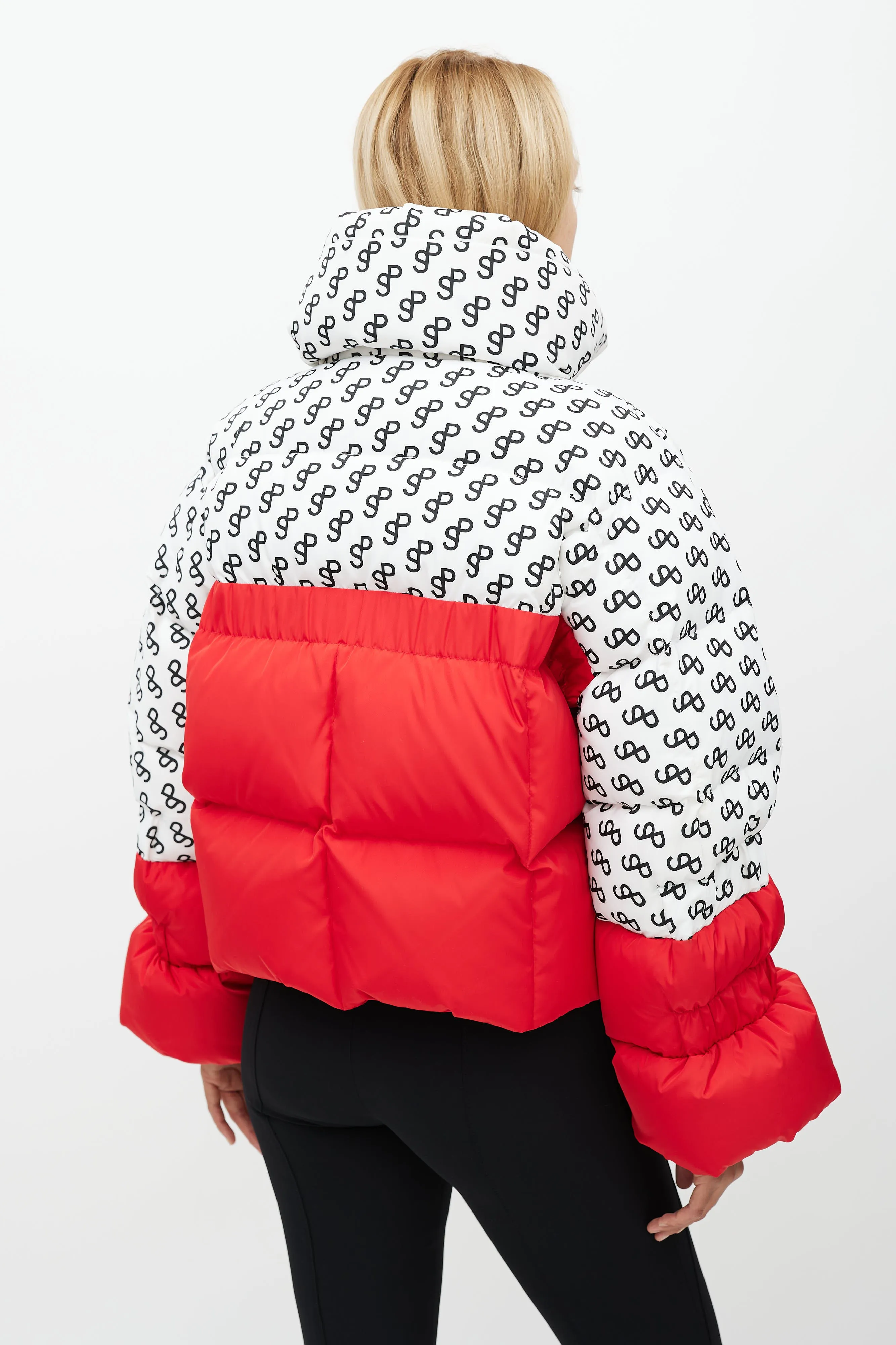 Red & White Monogram Puffer Jacket