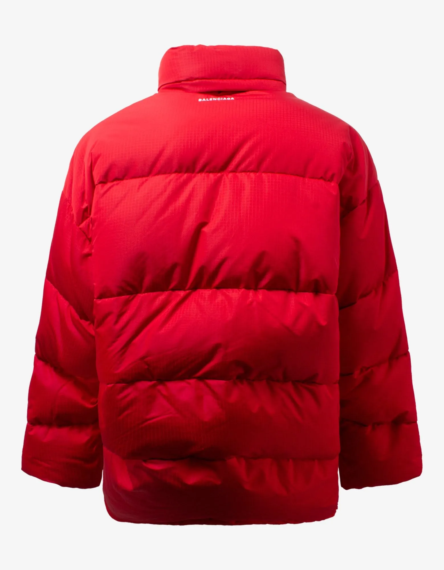 Red C Shape Puffer Jacket