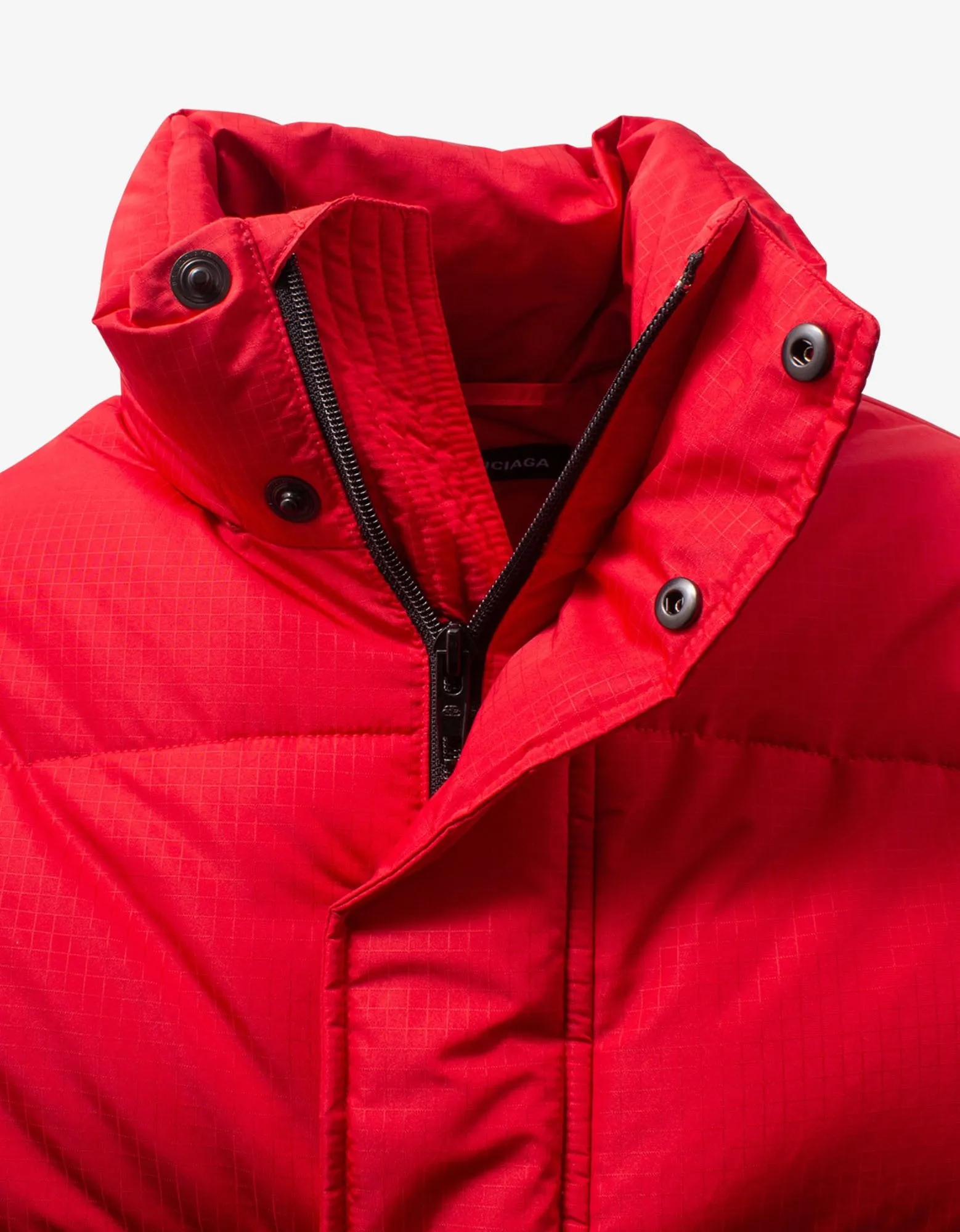 Red C Shape Puffer Jacket