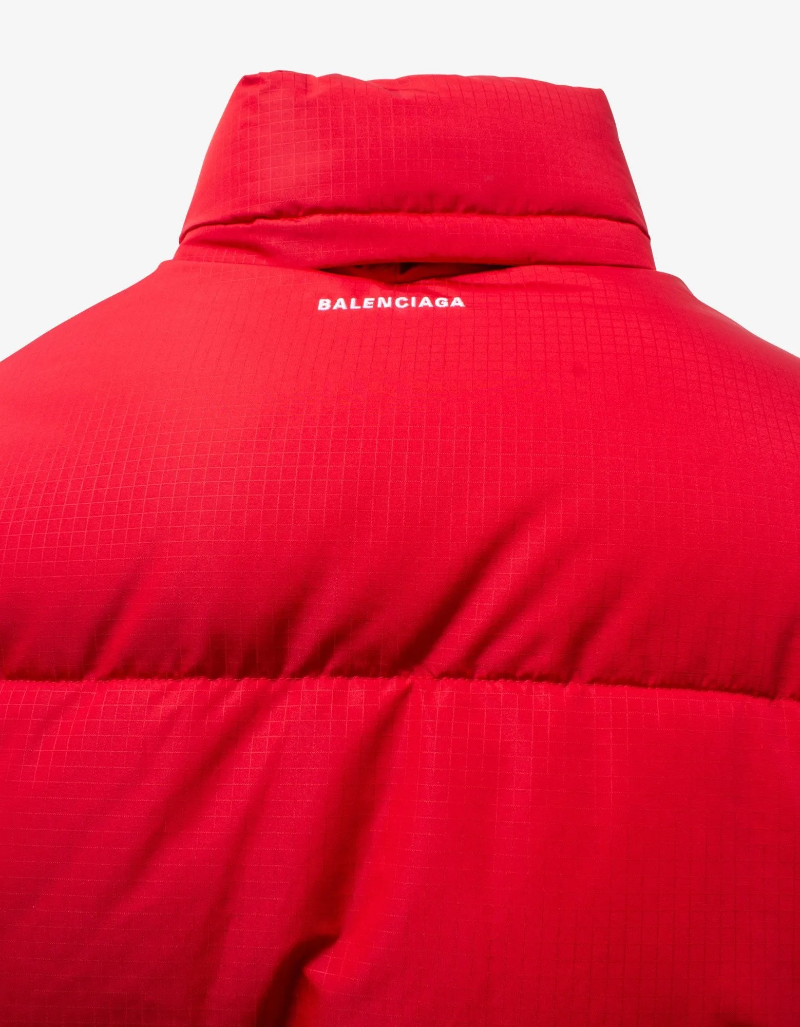 Red C Shape Puffer Jacket