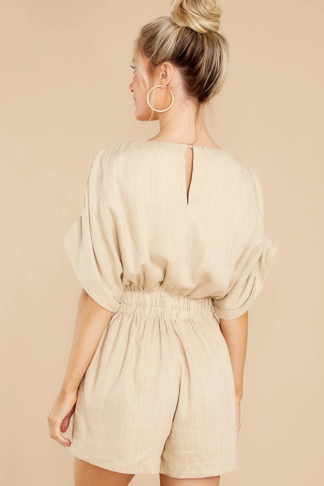 Rendezvous At Noon Light Beige Romper