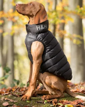 Reversible Dog Puffer Jacket - Black and Grey