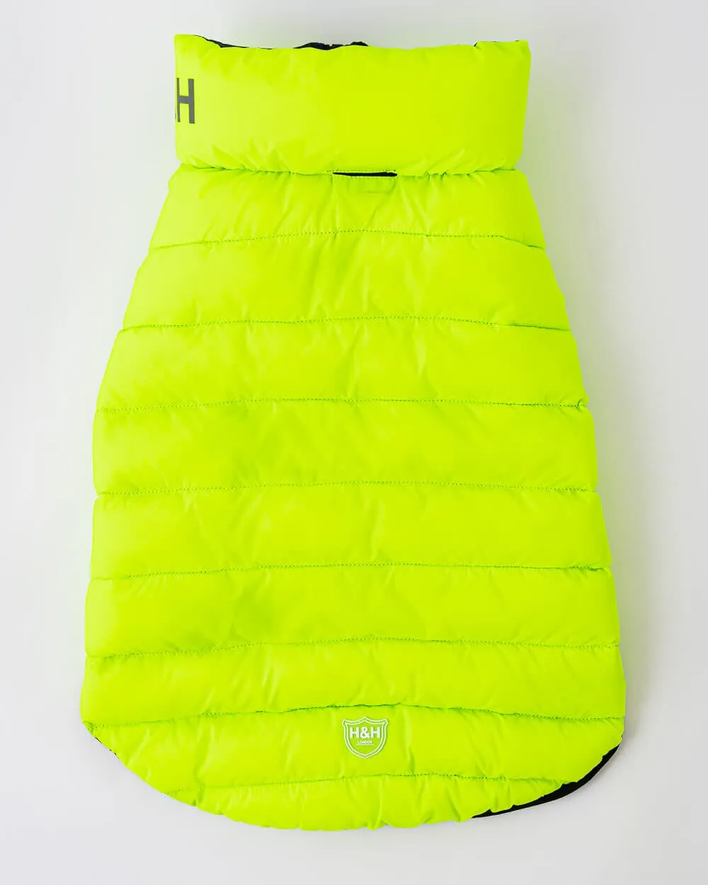 Reversible Dog Puffer Jacket - Green and Navy