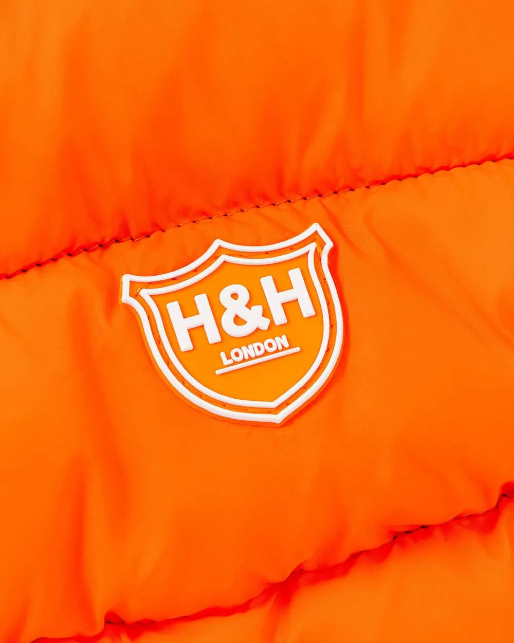 Reversible Dog Puffer Jacket - Orange and Navy