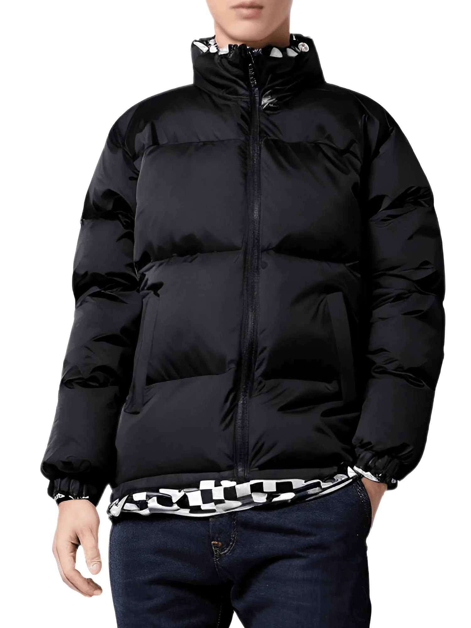 Reversible Wear Duck Down Puffer Jackets For Men