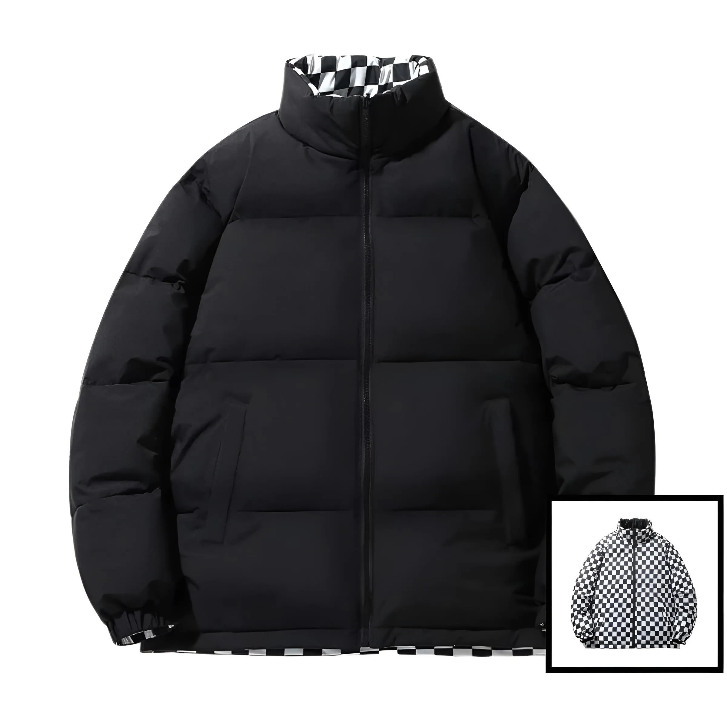 Reversible Wear Duck Down Puffer Jackets For Men