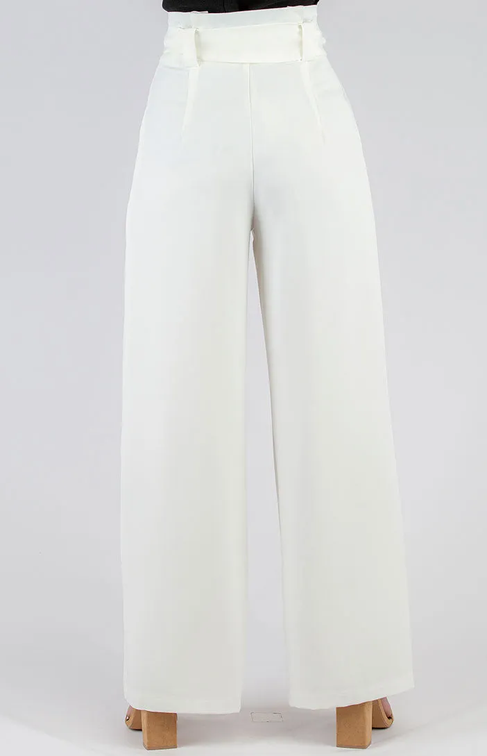 Ruffle Top Wide Leg Pants