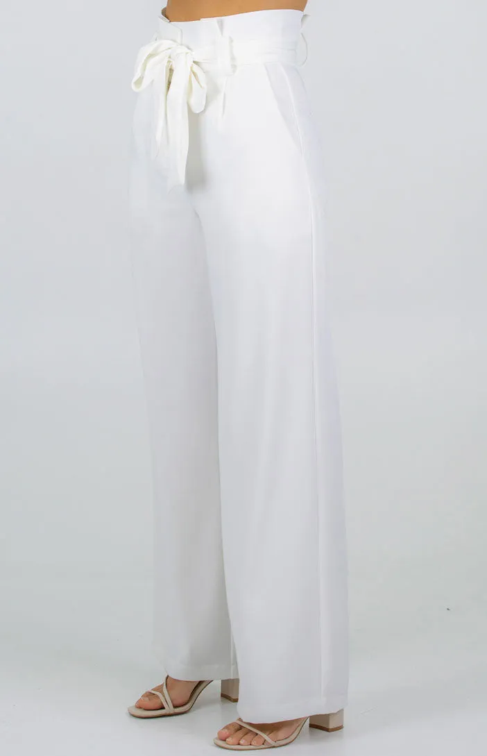 Ruffle Top Wide Leg Pants