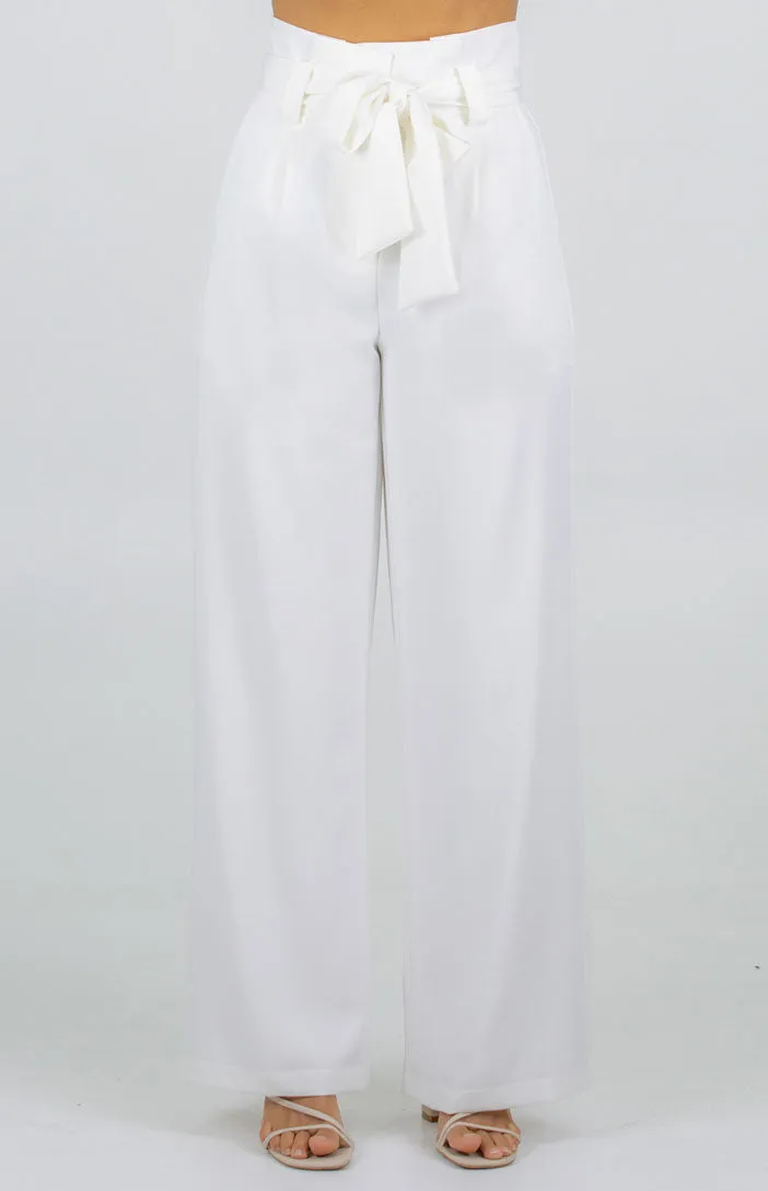 Ruffle Top Wide Leg Pants