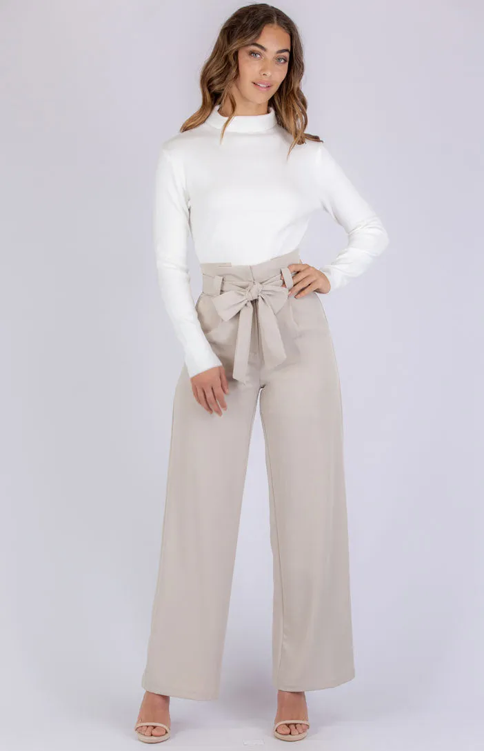 Ruffle Top Wide Leg Pants