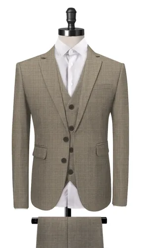 Sand Brown 3-Piece Suit