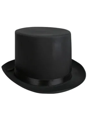 Satin Deluxe Black Top Hat