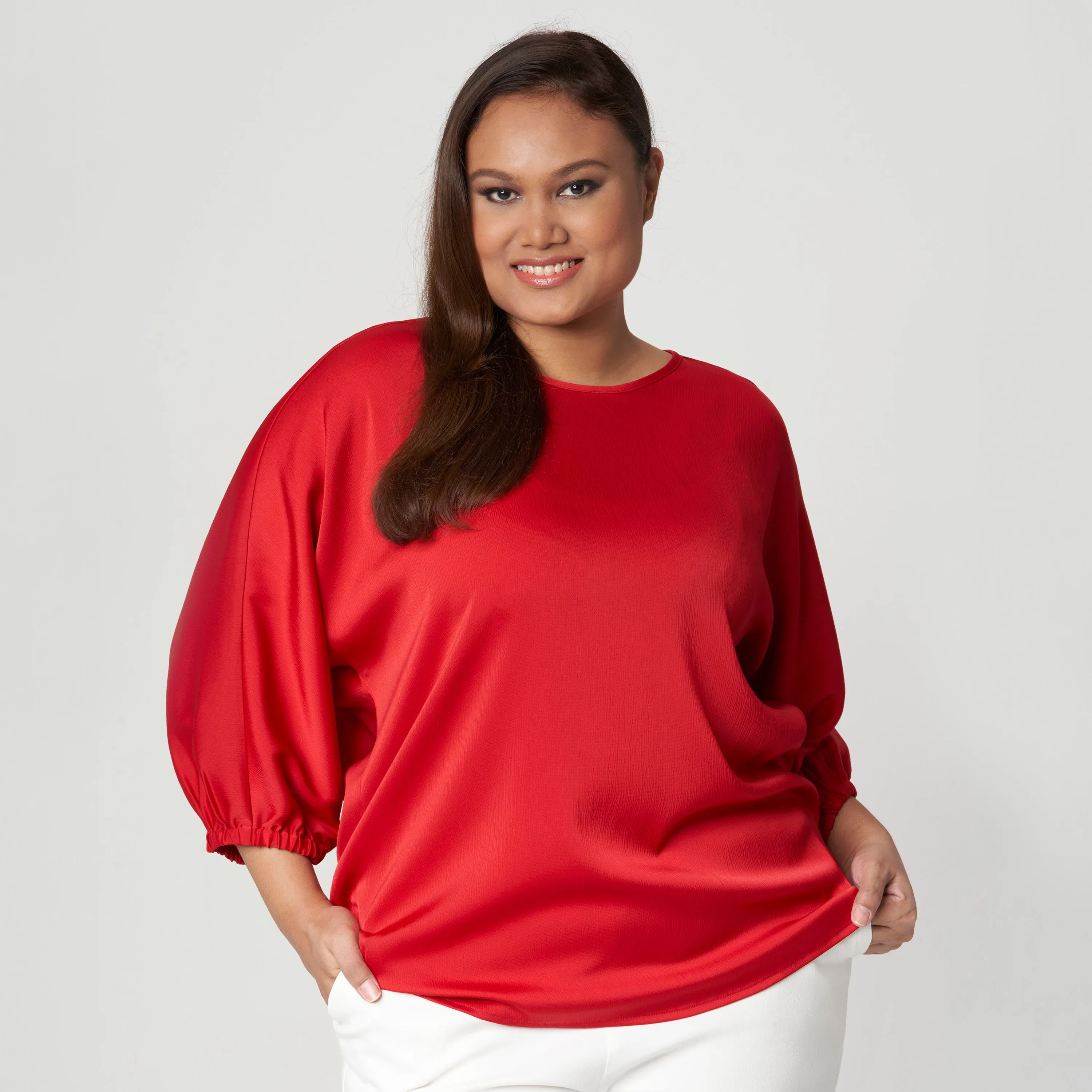 Satin Dolman Top