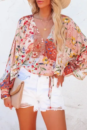 Season Of Blooms Floral Drawstring Top