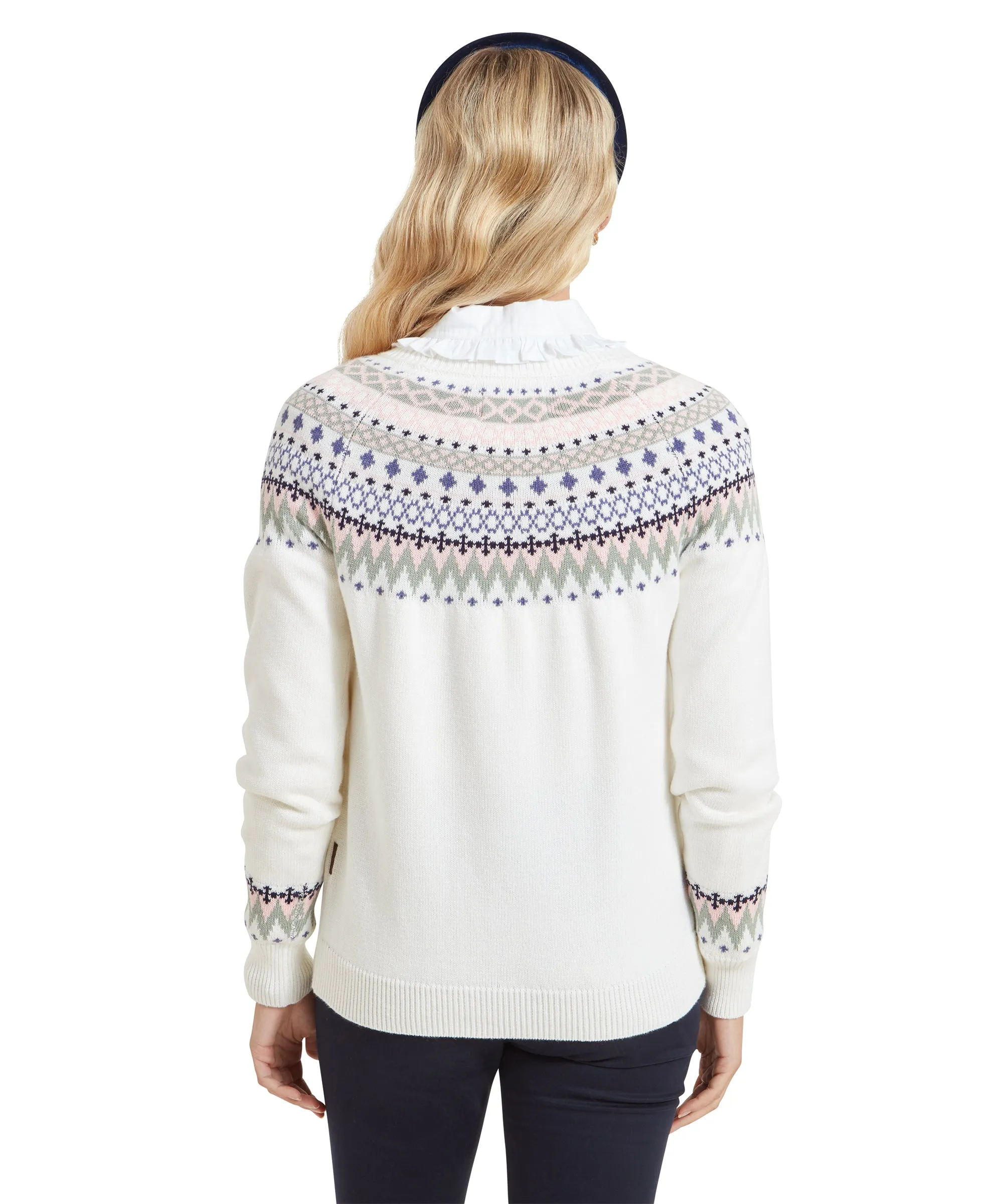 Shetland Fairisle Jumper - Blush/Arctic Fairisle