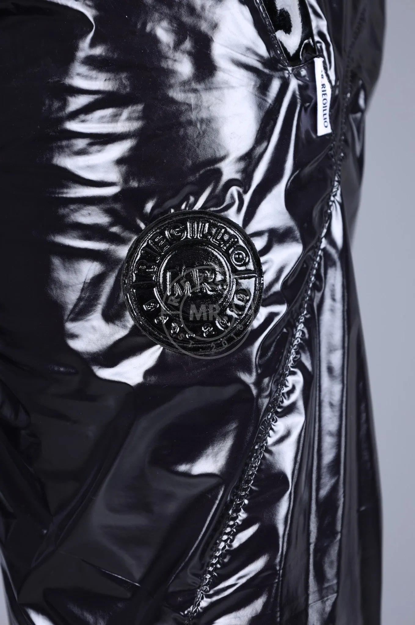 Shiny Nylon 24 Tracksuit Pants - Black