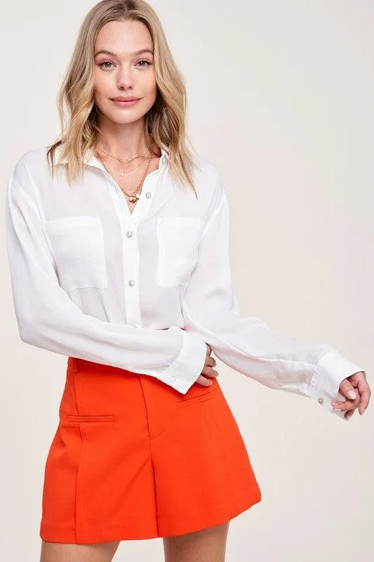 Silky Button-Down Shirt