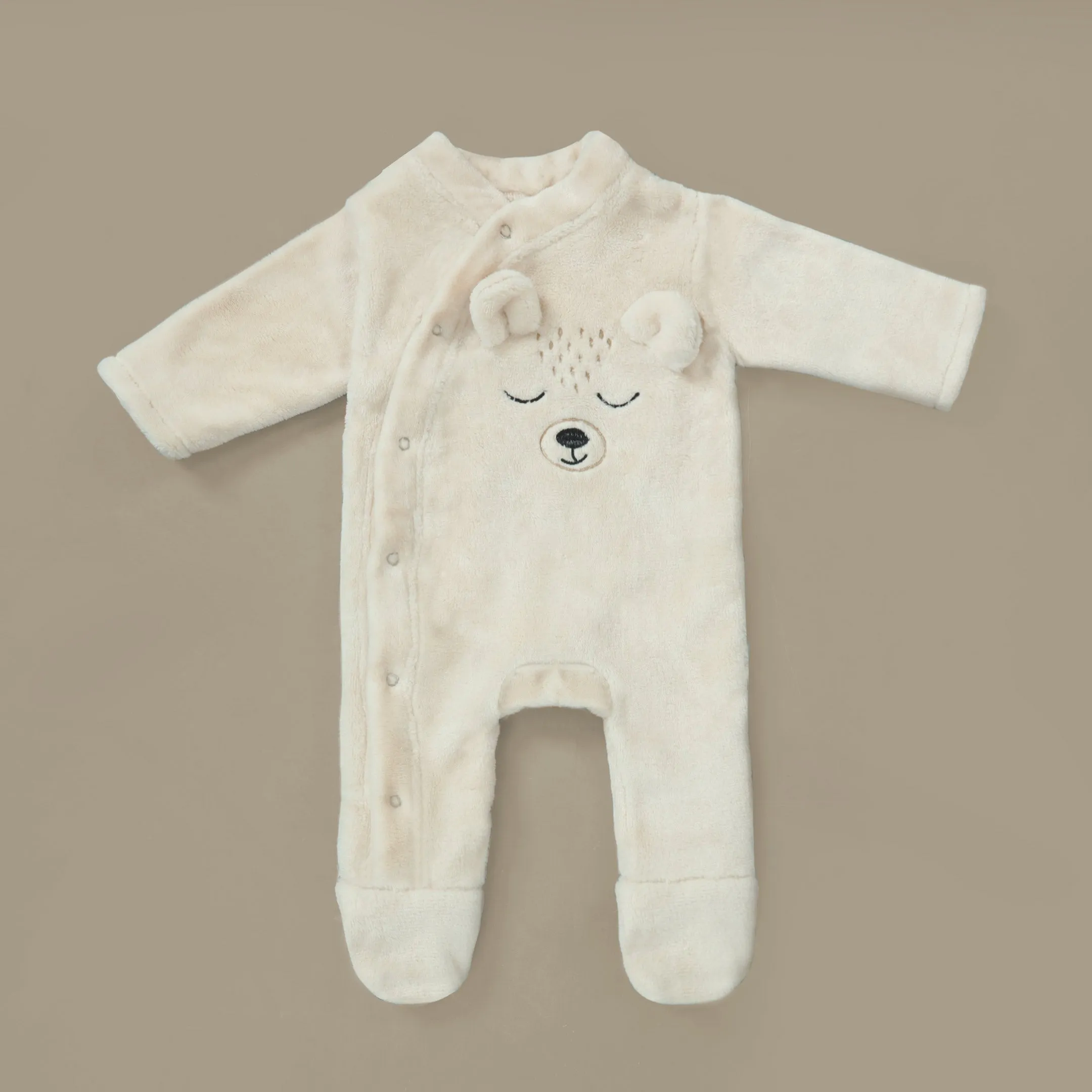 Sleepy Bear Fleece Romper