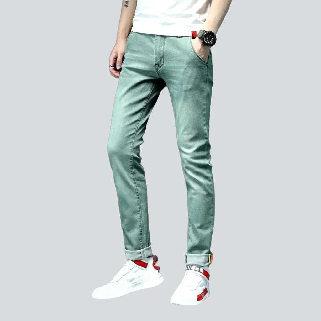 Slim color jeans for men