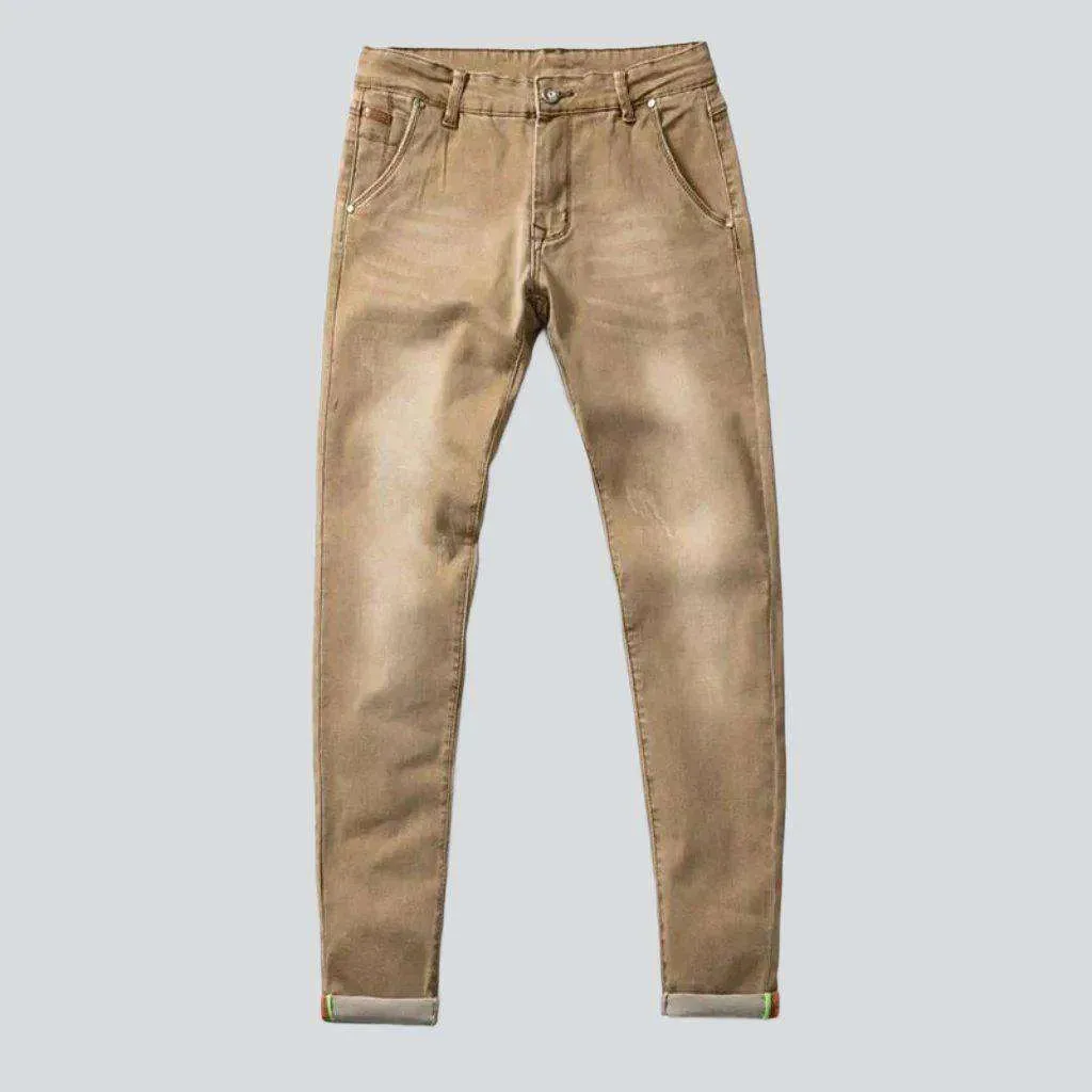 Slim color jeans for men