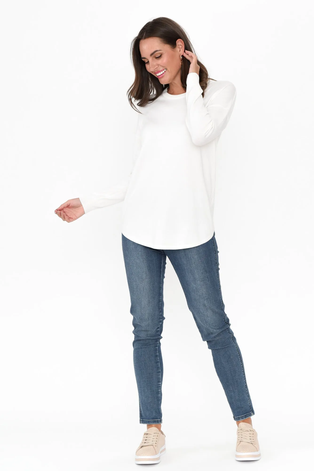 Sophie White Knit Jumper