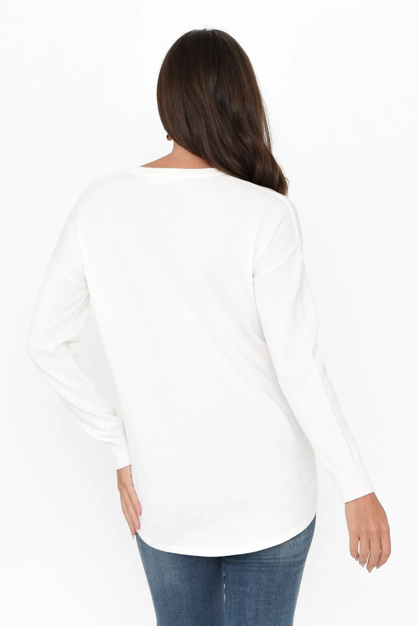 Sophie White Knit Jumper