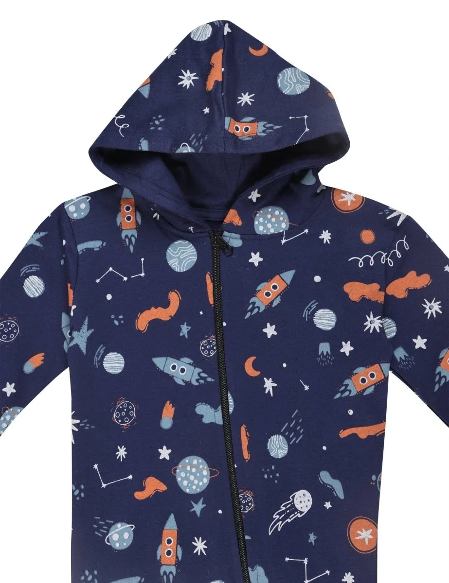 Space Magic Hooded Romper