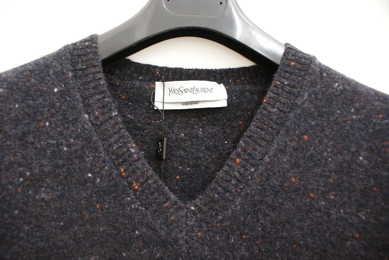 Speckled Wool & Cashmere V Neck Jumper