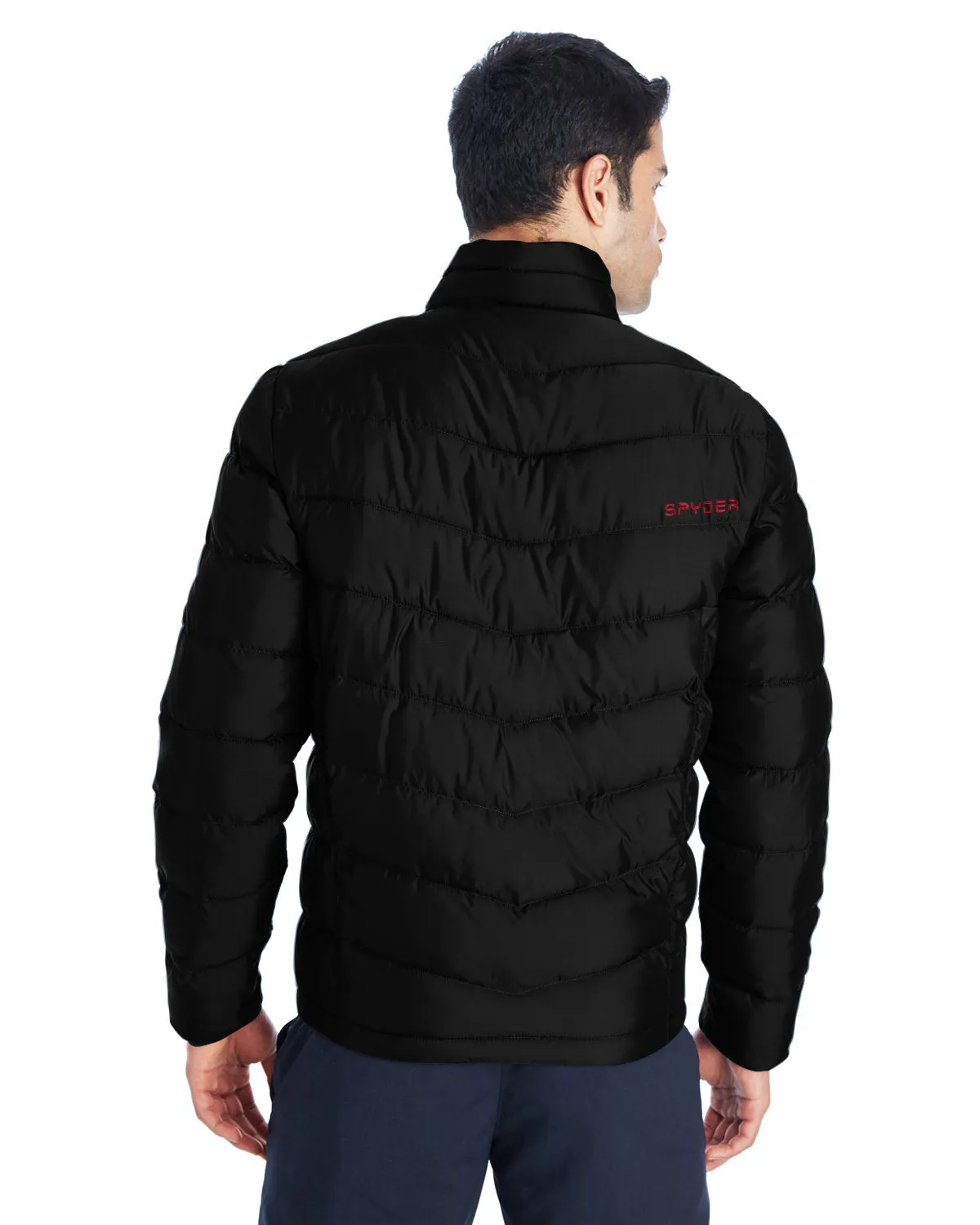 Spyder Pelmo Insulated Puffer Jackets, Black/ Red