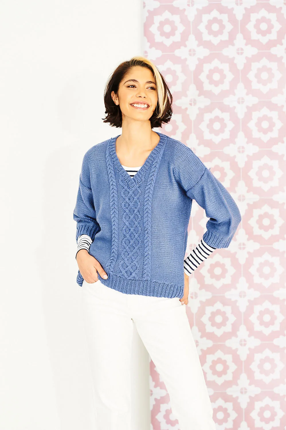 Stylecraft Womens Jumper Knitting Pattern - 9851