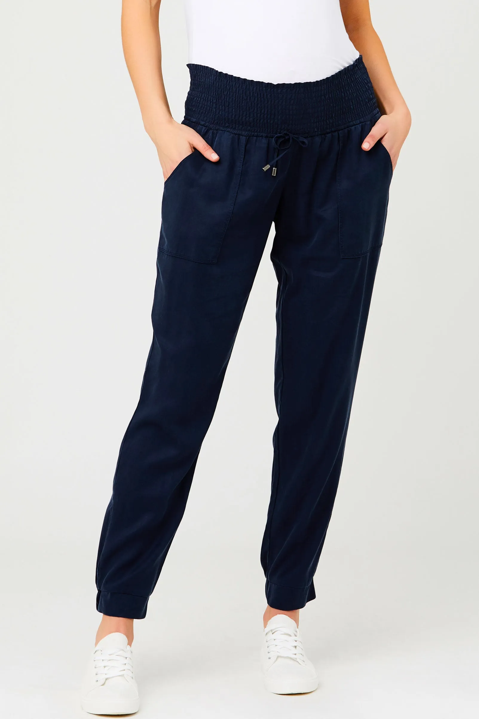 Sustainable Tencel Off Duty Pants Navy by Ripe