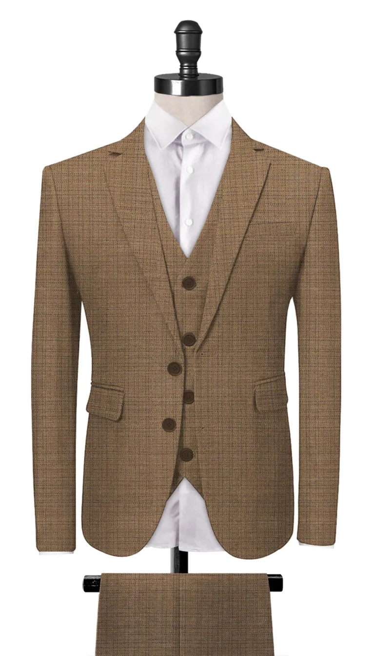 Tan 2-Piece 3-Piece Suit