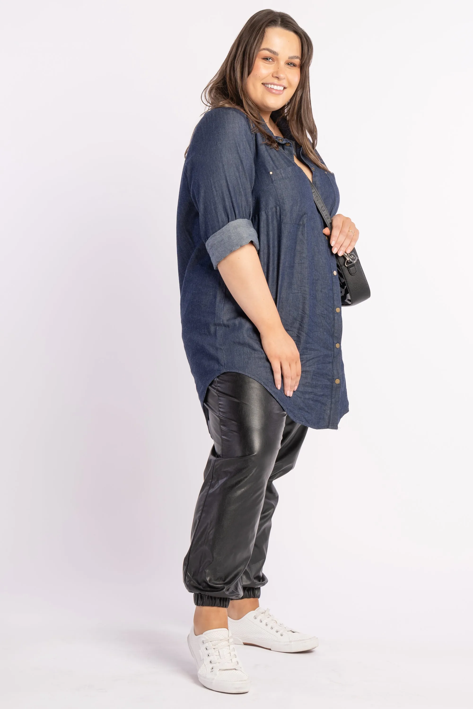 The Look Leatherette Jogger - LAST ONES  - XS(12/14)