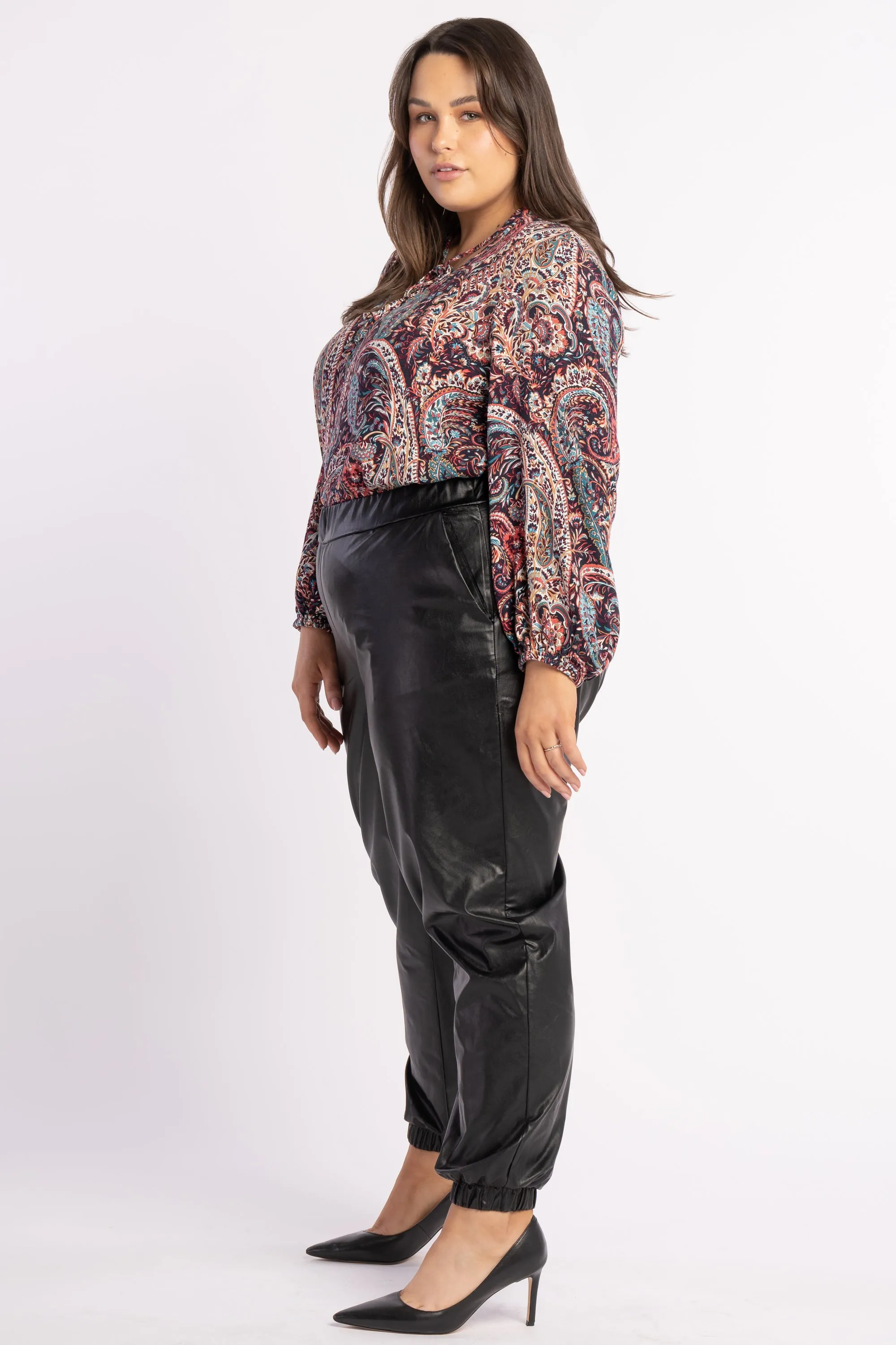 The Look Leatherette Jogger - LAST ONES  - XS(12/14)