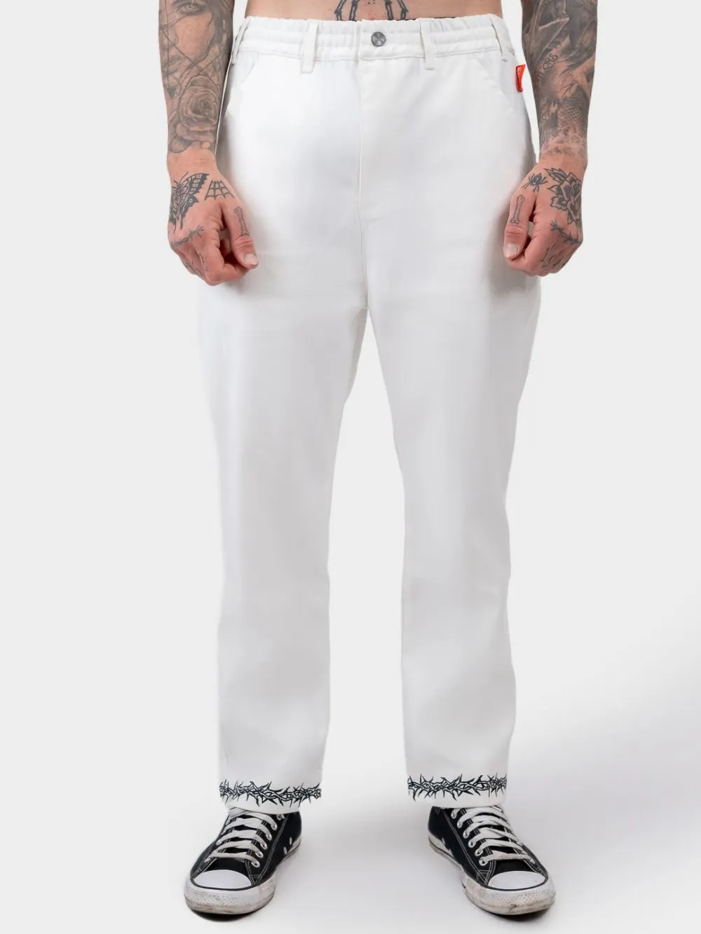 Thorn Straight Leg Pant - White