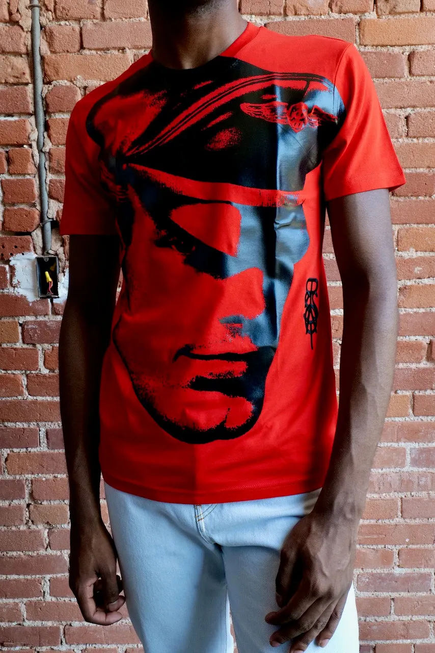 TOM OF FINLAND x WE ARE SPASTOR BIKER HEAD TEE - RED