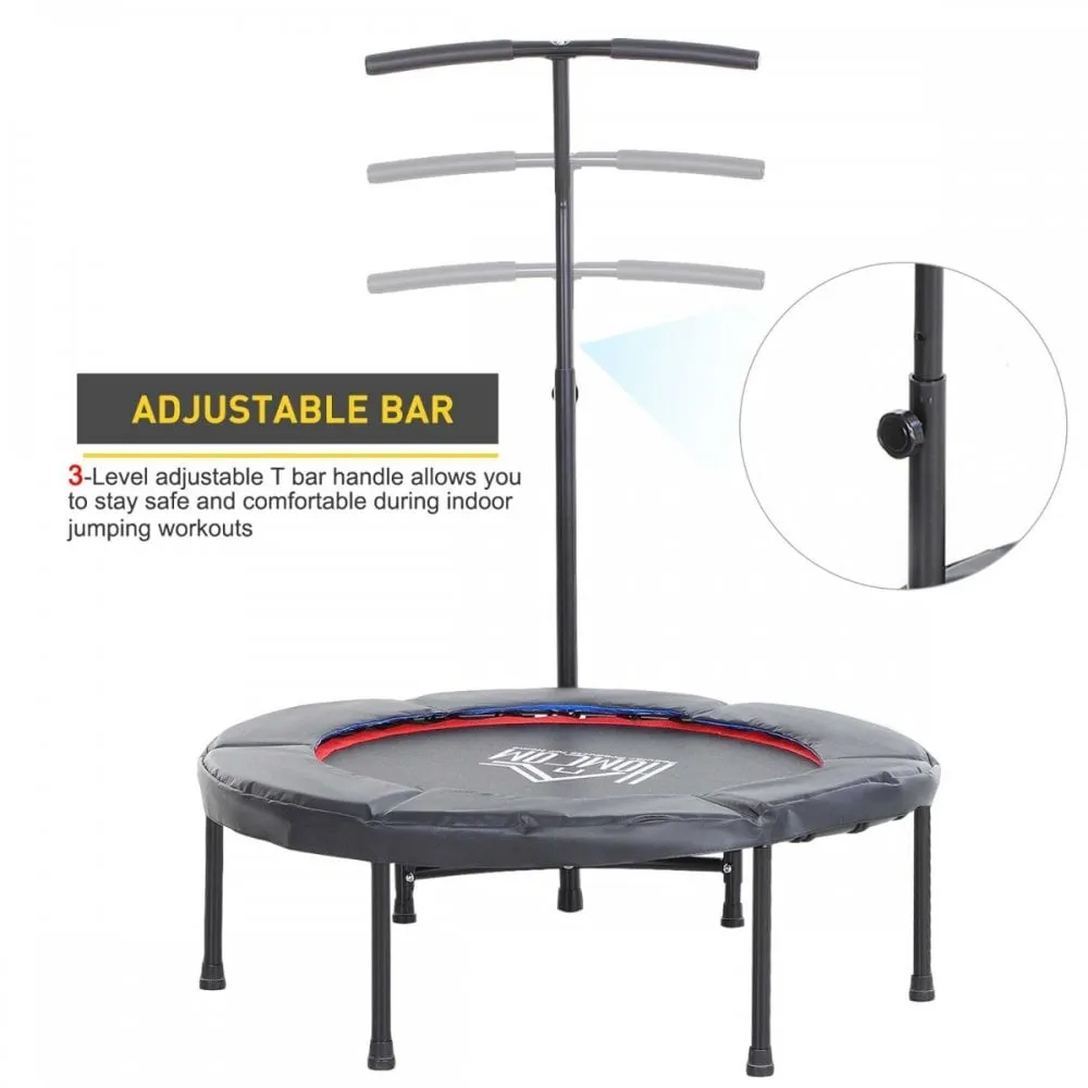 Trampoline Rebounder Adjustable Jumper, 40""-Black