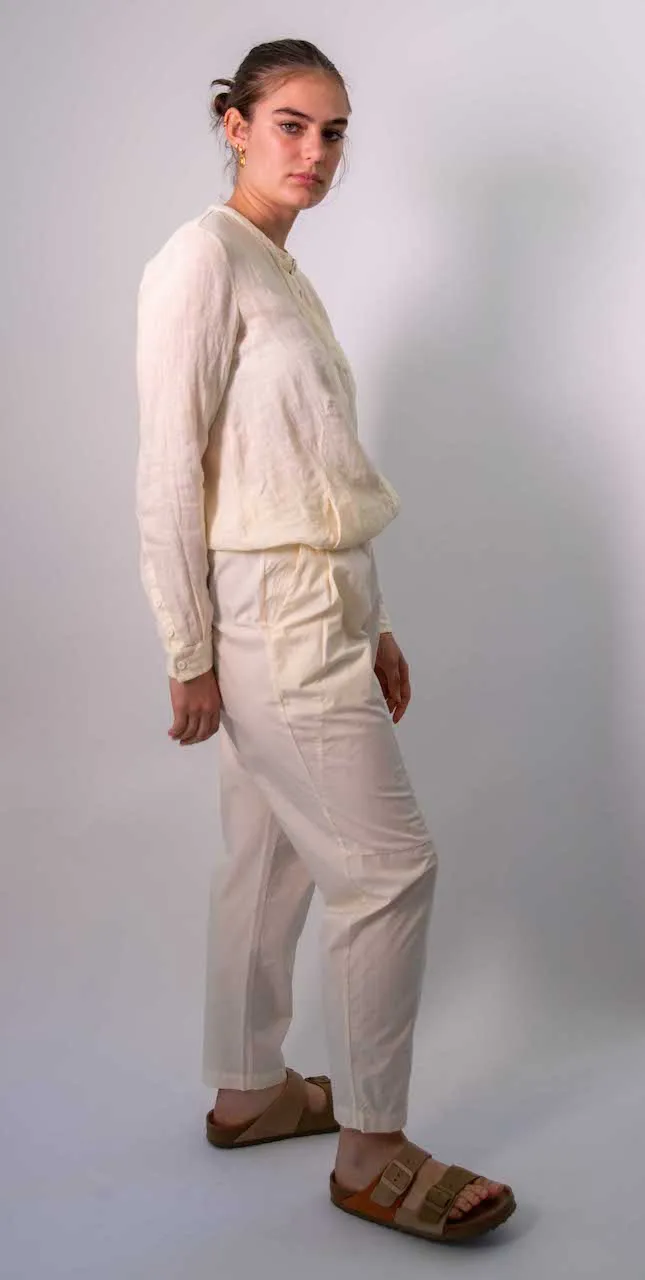 Transit Par Such Cotton Slim pant in Ivory