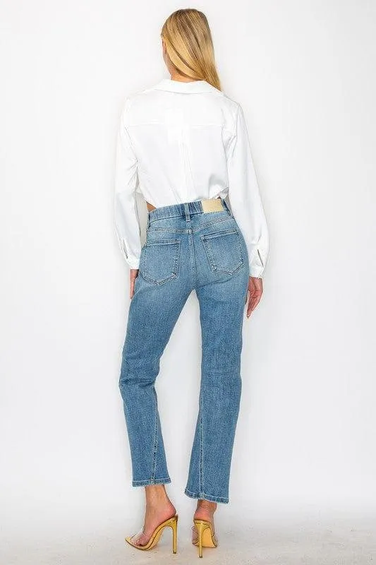 TUMMY CONTROL HIGH RISE STRAIGHT JEANS