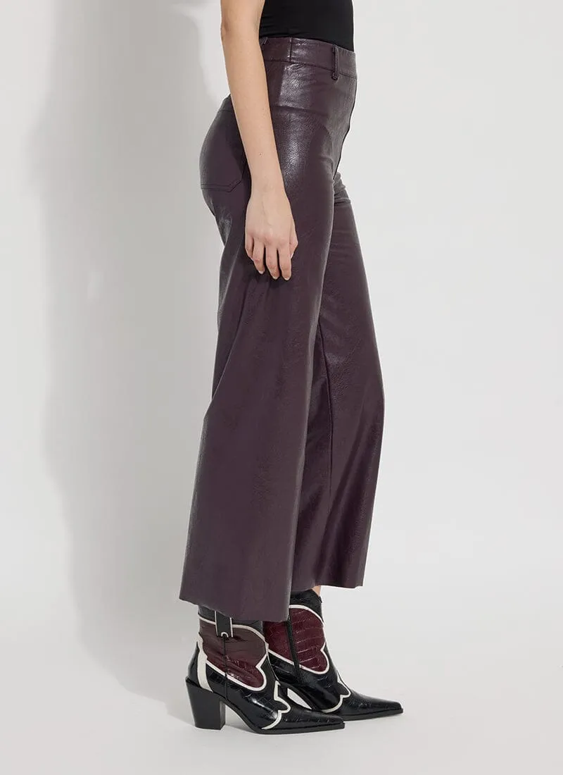 Vegan Leather Wide Leg (28" Inseam) | Lava