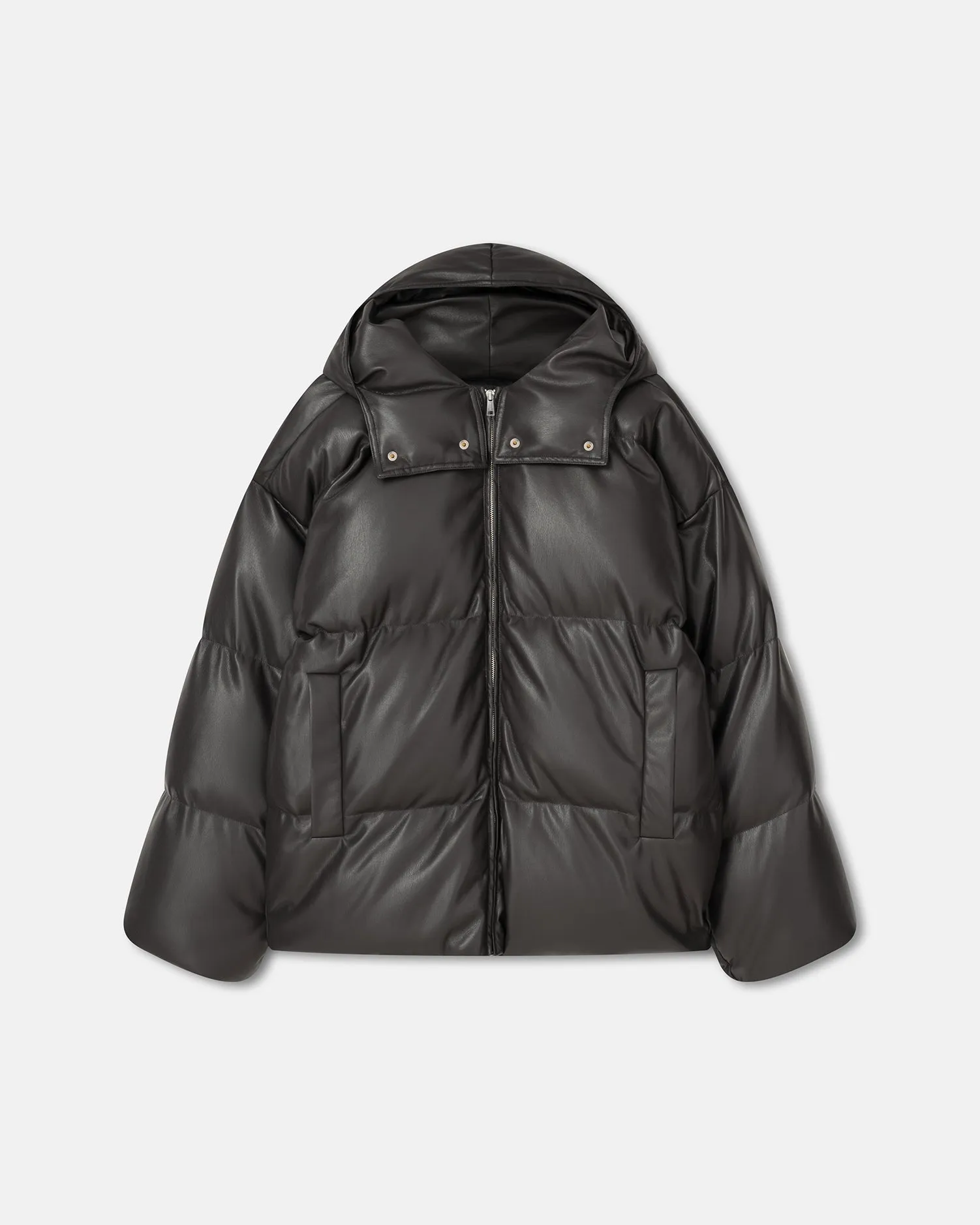 Vili - Okobor™ Alt-Leather Puffer Jacket - Midnight Green