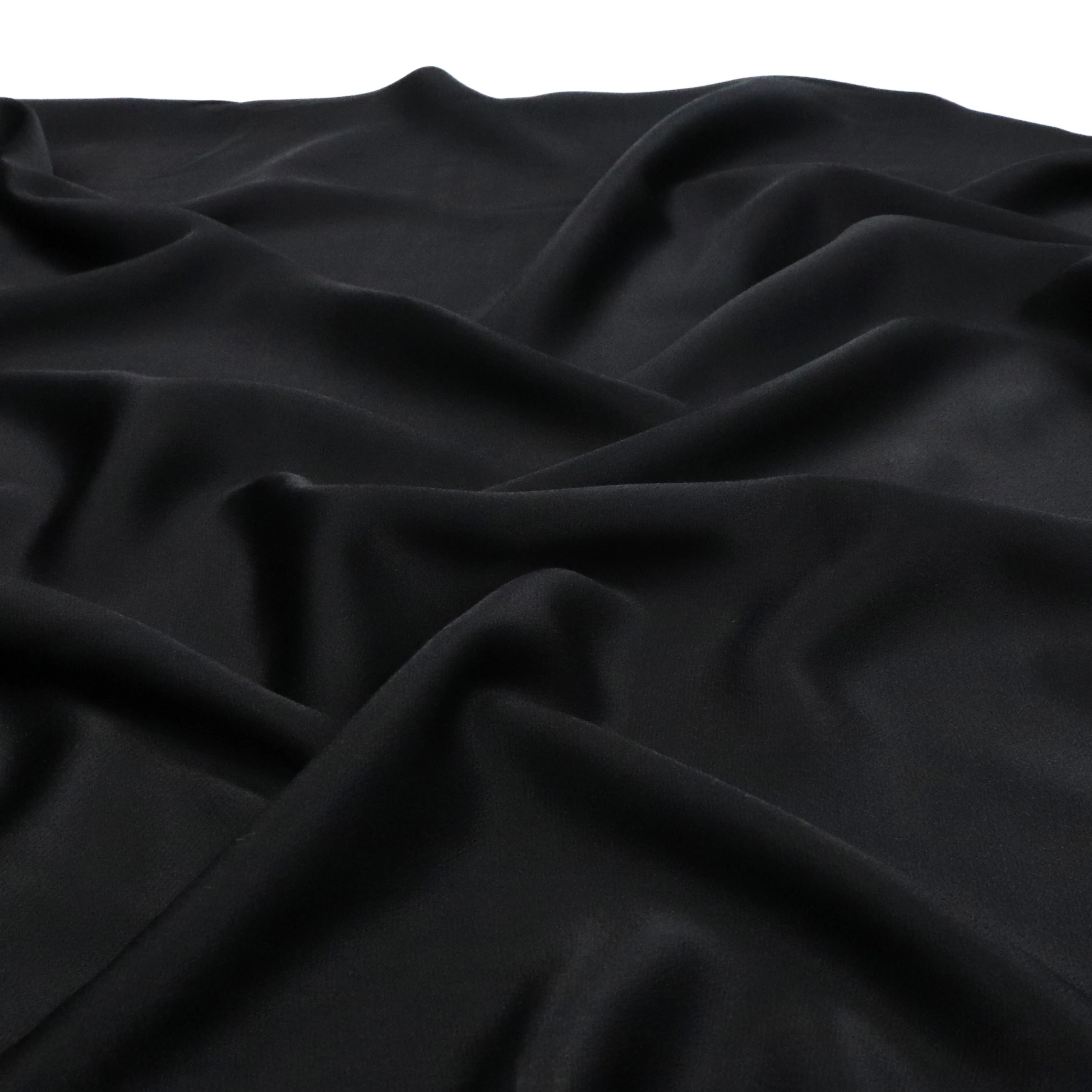 Viscose Satin - Black - END OF BOLT 75cm