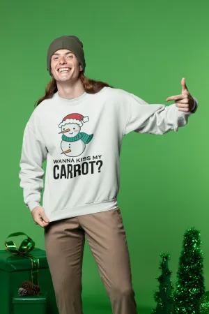 Wanna kiss my carrot? Christmas Jumper