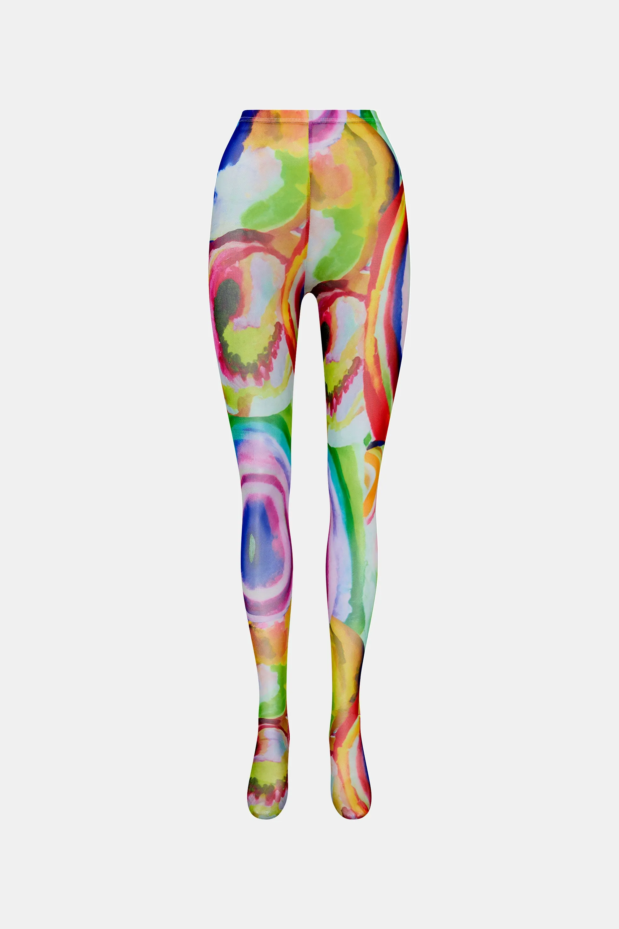 watercolour mesh leggings