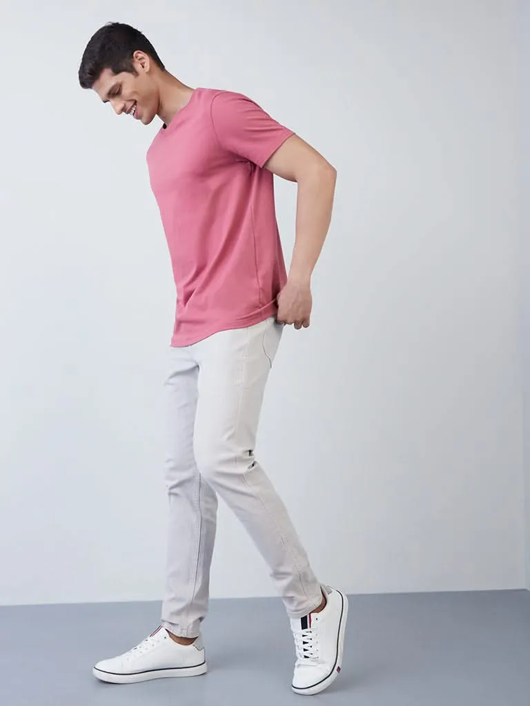 WES Casuals Persian Rose Slim-Fit T-Shirt