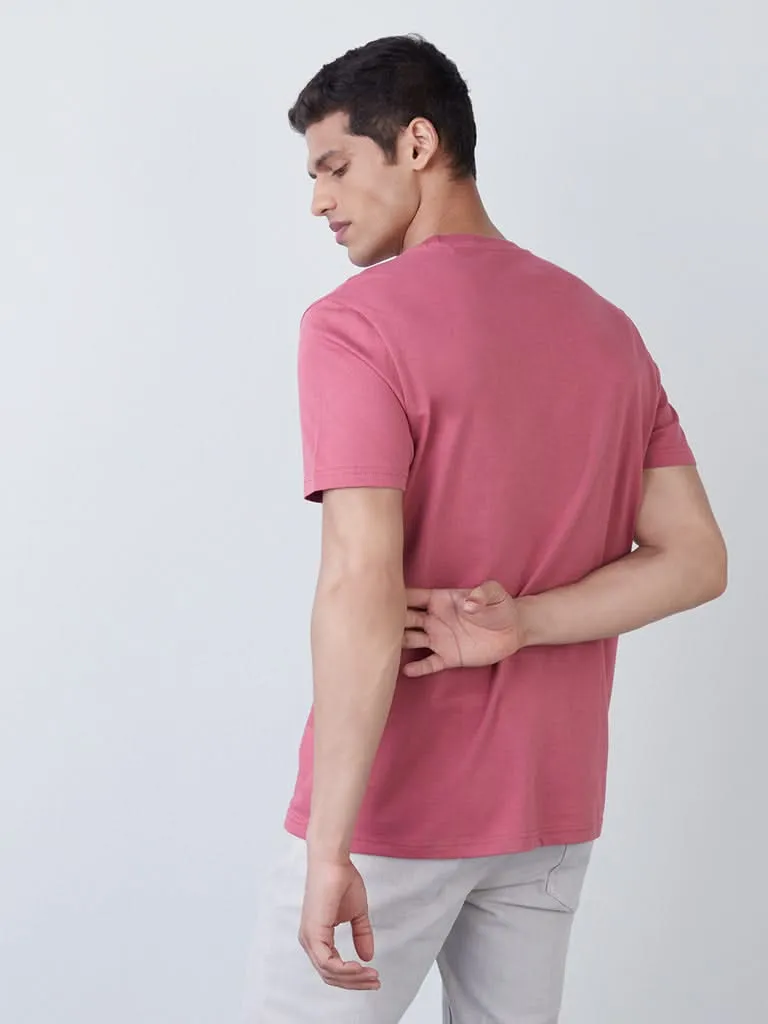 WES Casuals Persian Rose Slim-Fit T-Shirt