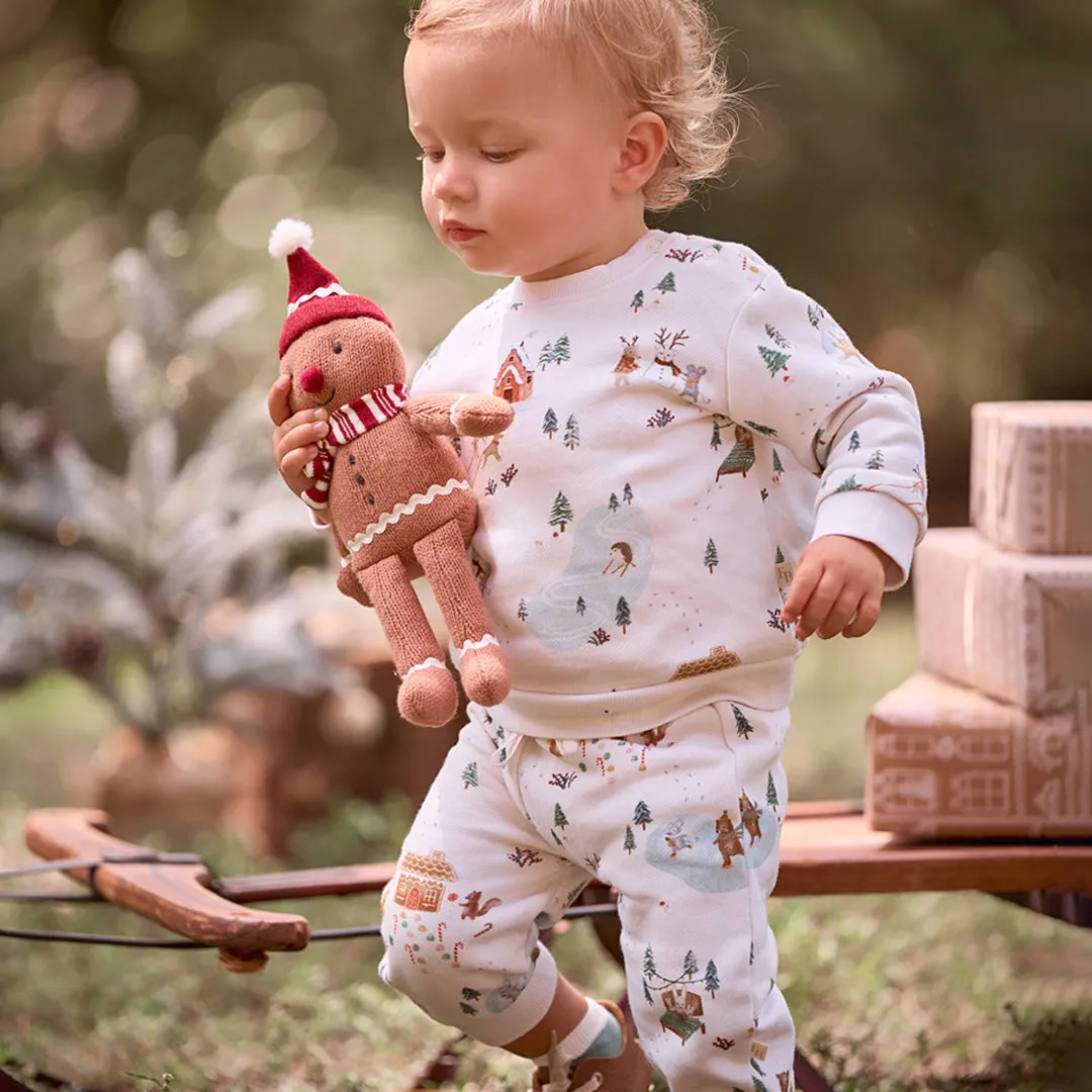 Whimsical Winter Wonderland Printed Fleece Top & Pant Set