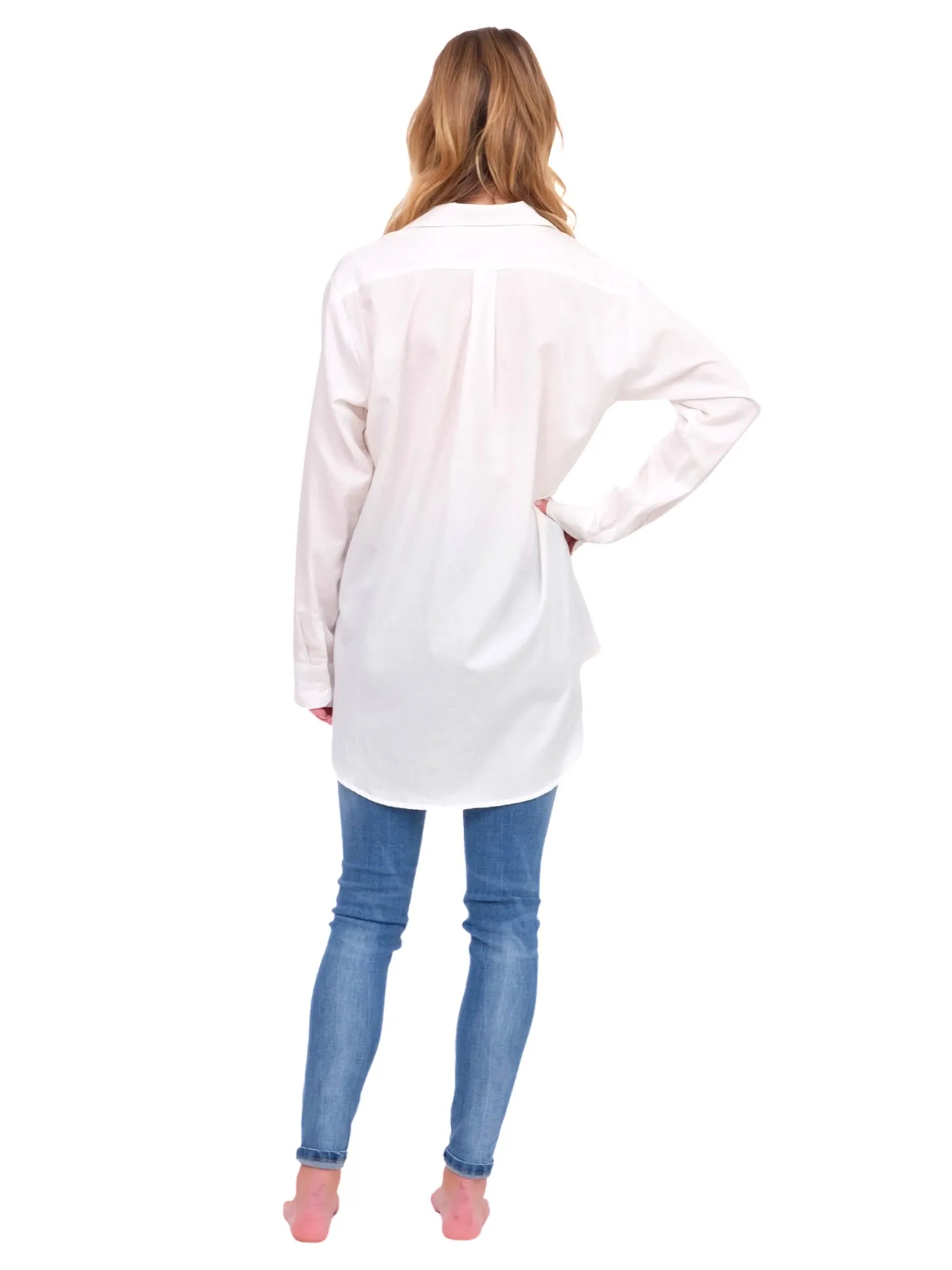 White Long Sleeve Button Up